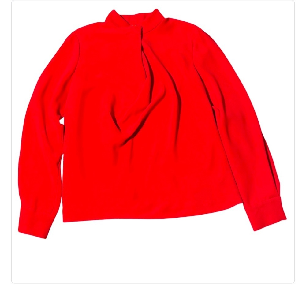 Elizabeth and James Women’s Vibrant Red Long Sleeve Blouse SZ L